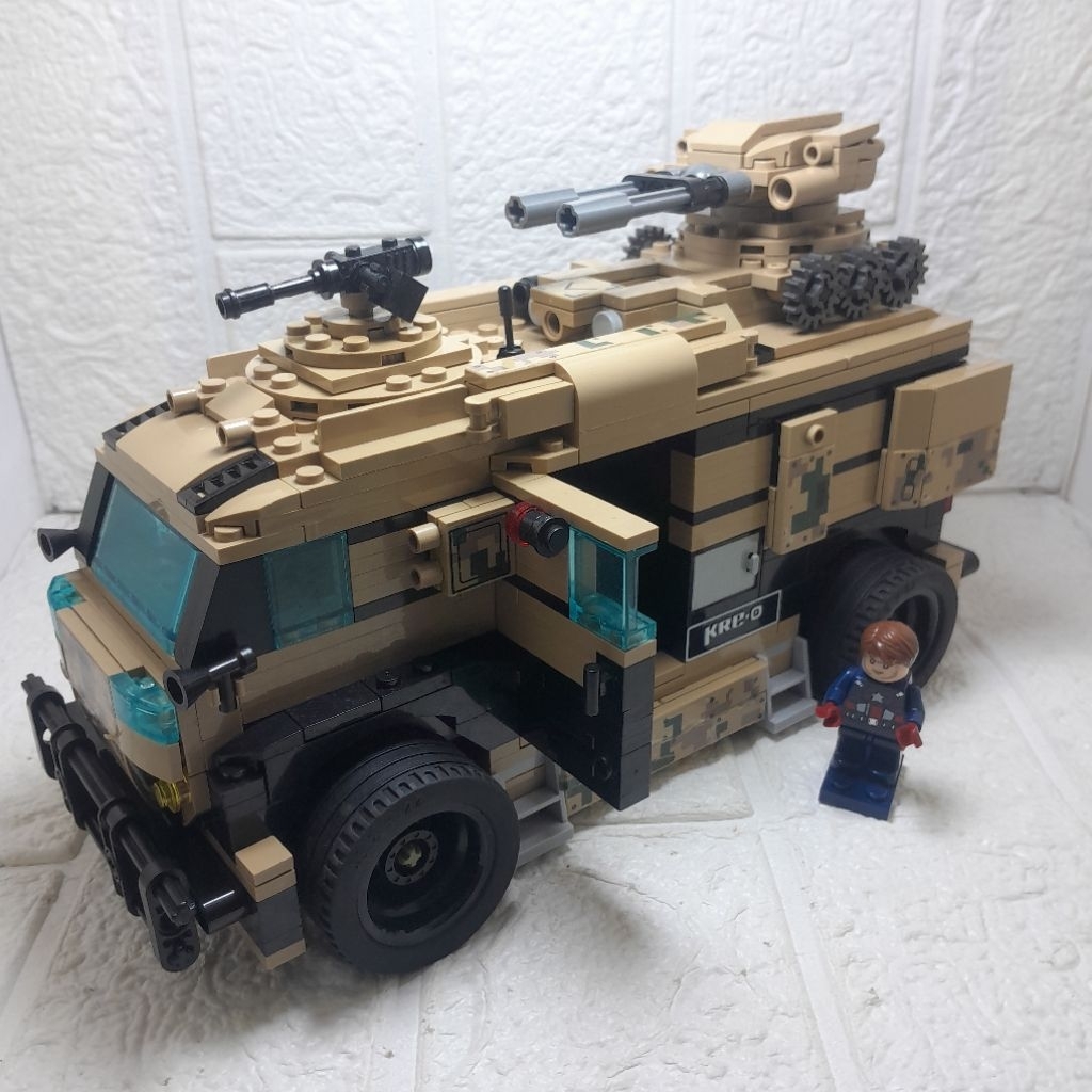 Lego brick kw mobil tentara jumbo/lego kendaraan besar/lego bekas