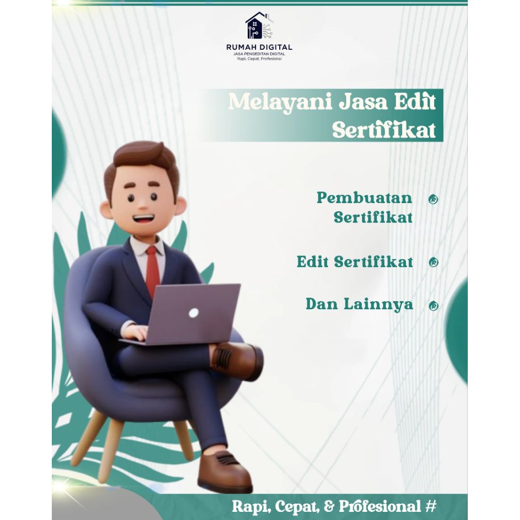 JASA Desain Sertifikat | Edit Nama & Format File
