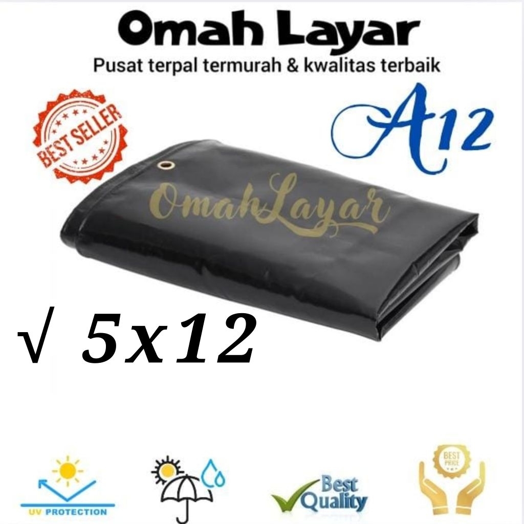 terpal korea tipe A12 A15 5x12 korea terpal tenda truck terpal tebal anti air warna hitam