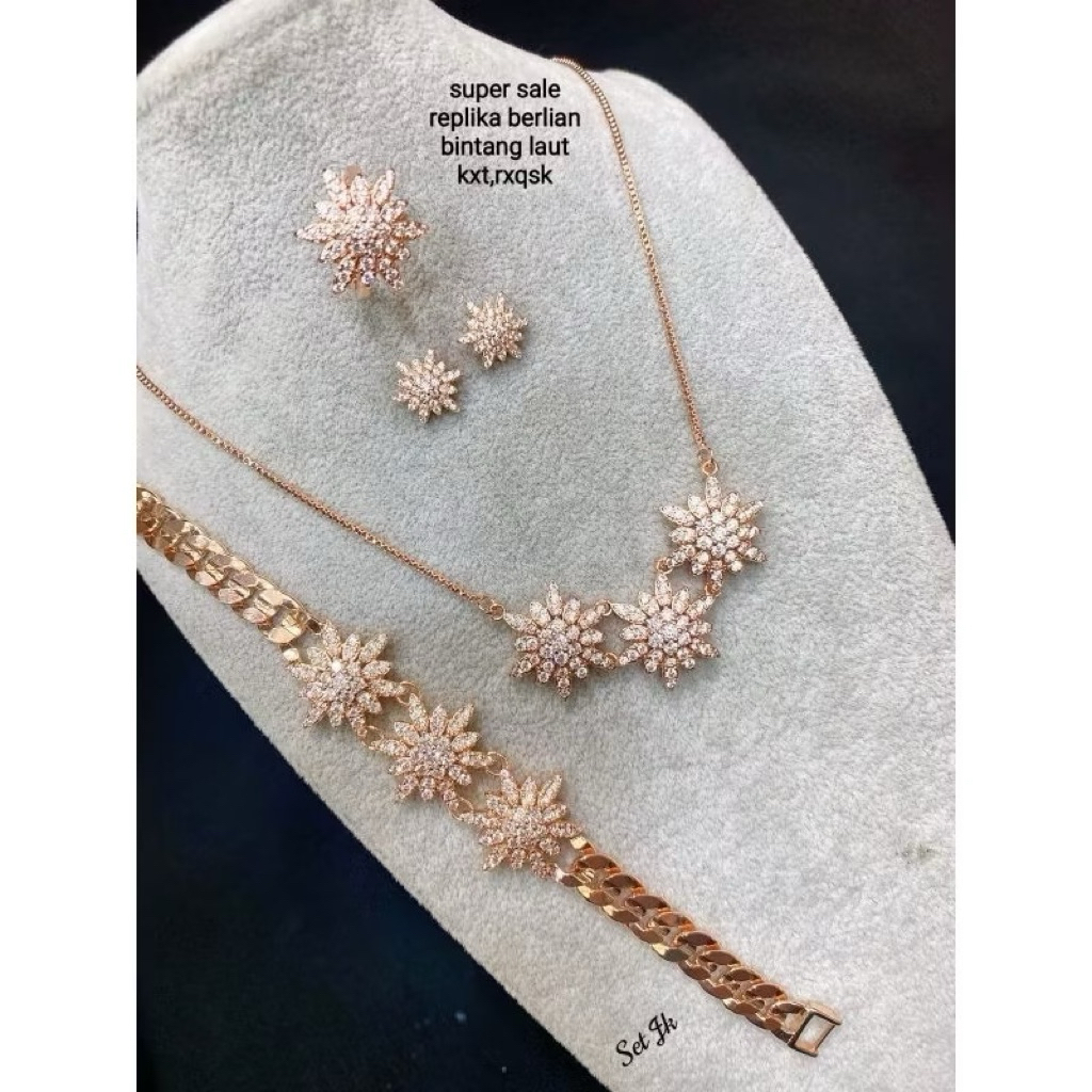 kalung bintang laut replika berlian cantik