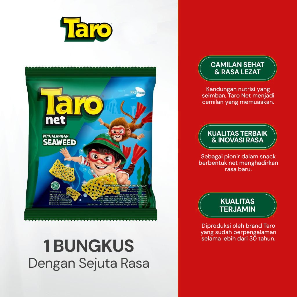 

Taro - Seaweed - Small Pack - 1 Karton (4renceng) - 40 Pcs - 17gr