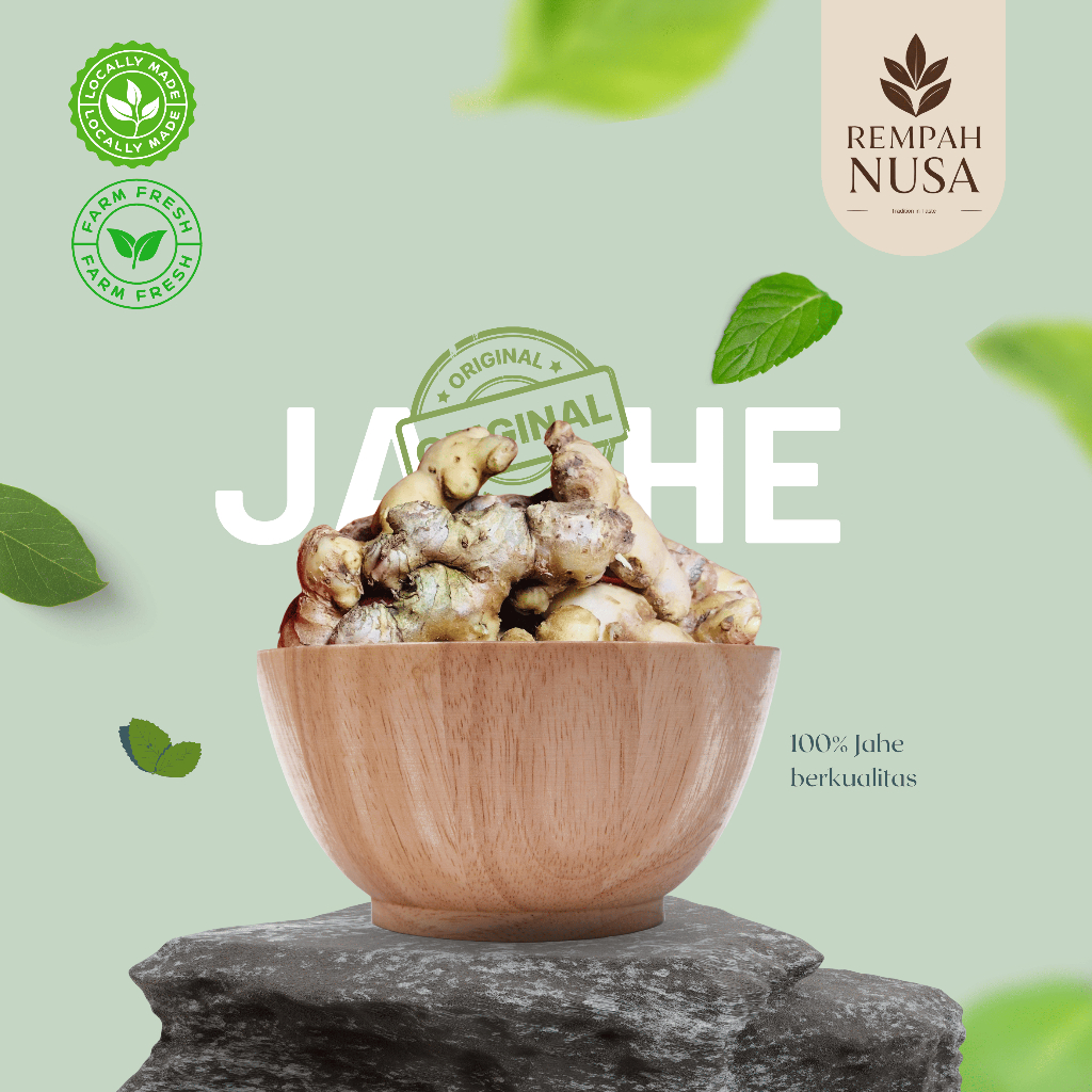 

Jahe Segar Rempah Nusa - Fresh & Wangi Asli Kebun | 250/ 500gr / 1kg | Bisa Grosir