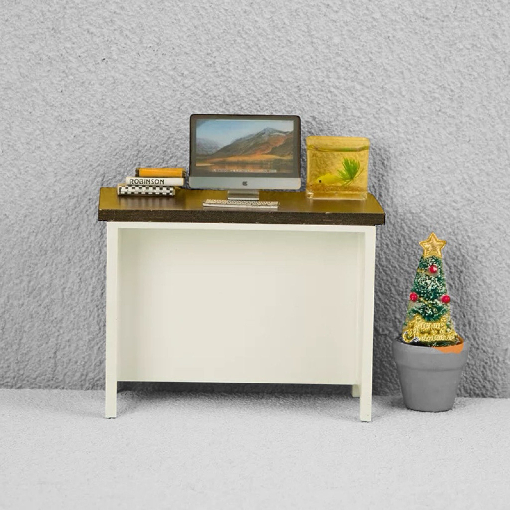 Miniature  Orcara Meja Makan Island Livien |  Meja makan lipat | Meja makan modern