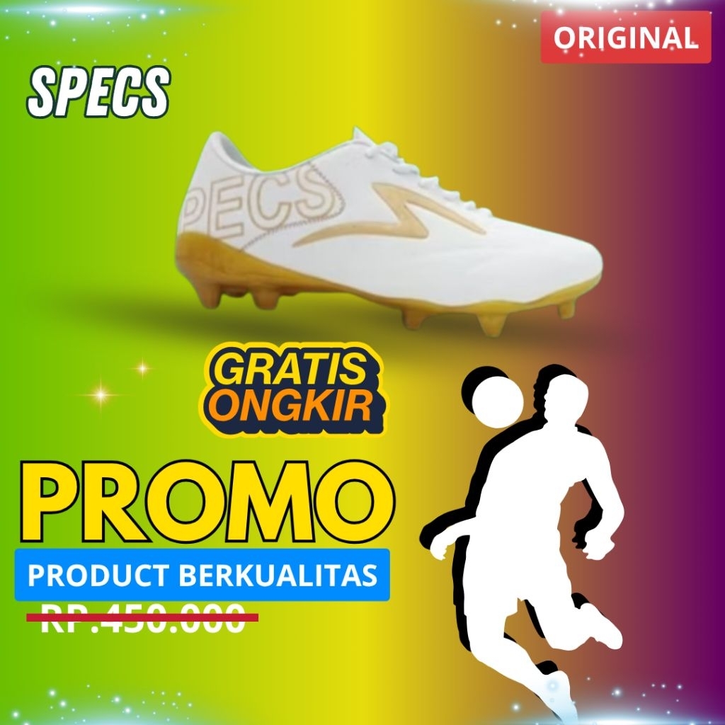 SEPATU BOLA SPECS SPYDER FG KOMPONEN ORIGINAL DEWASA SIZE 39-43