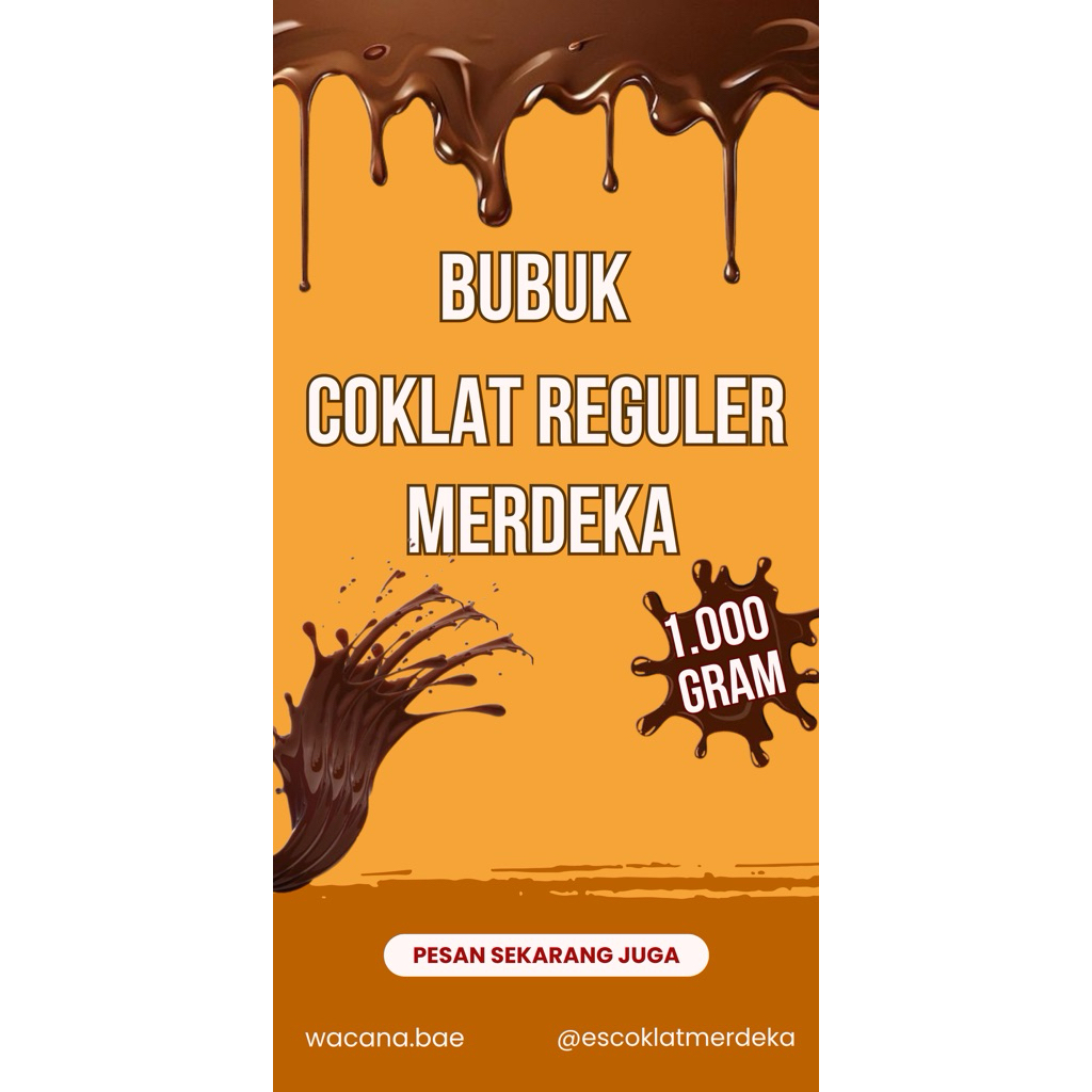 

Coklat Reguler (dengan gula) 1KG
