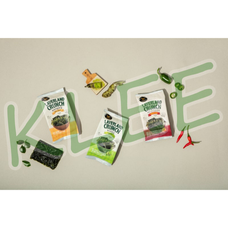 

[ECER/SATUAN] 1BKS 4.5gram Laverland Crunch Korean Crispy Seaweed Nori Rumput Laut Dengan Rasa Cheese Haba Nero Hot Spicy Sea Salt Wasabi isi 4,5g x 9pack - Snack Cemilan Korea - Laverland Minions