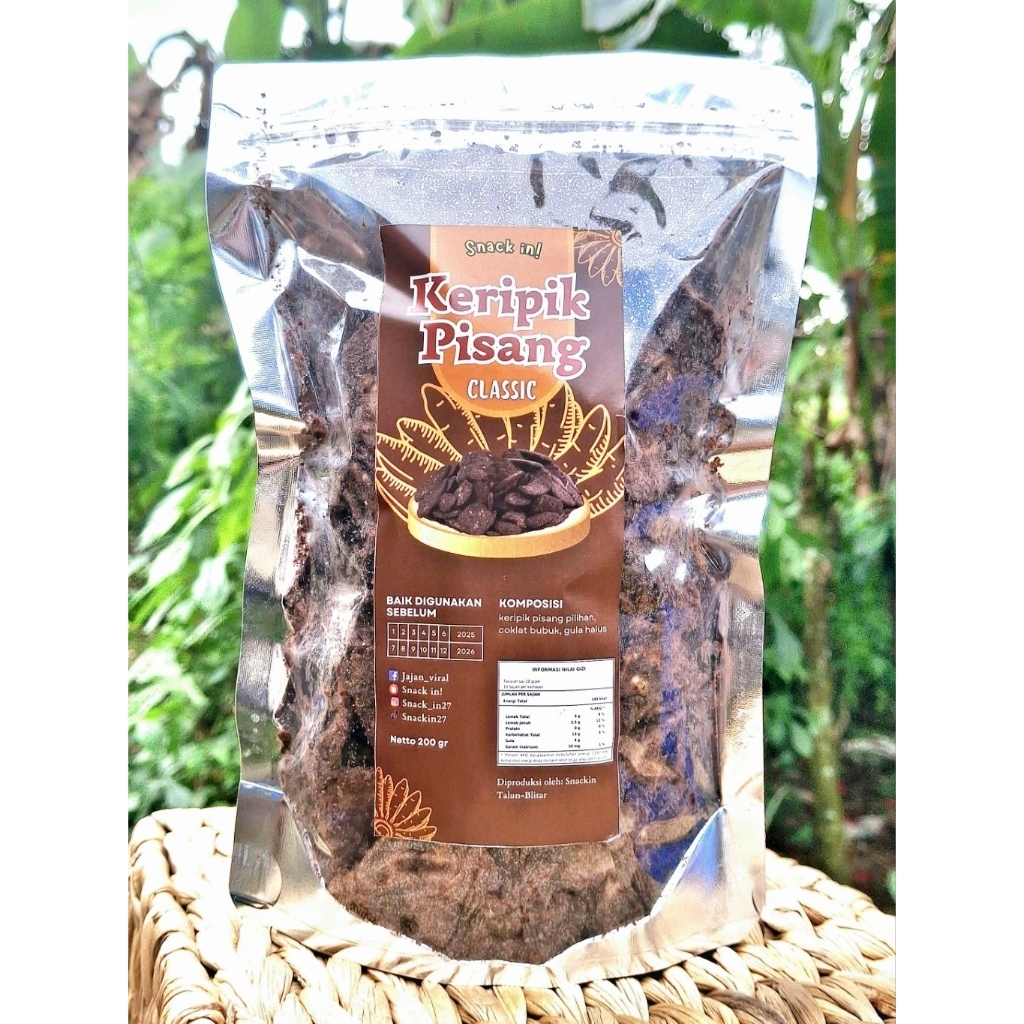 

snack in! keripik pisang coklat bubuk 200gr||BLITAR