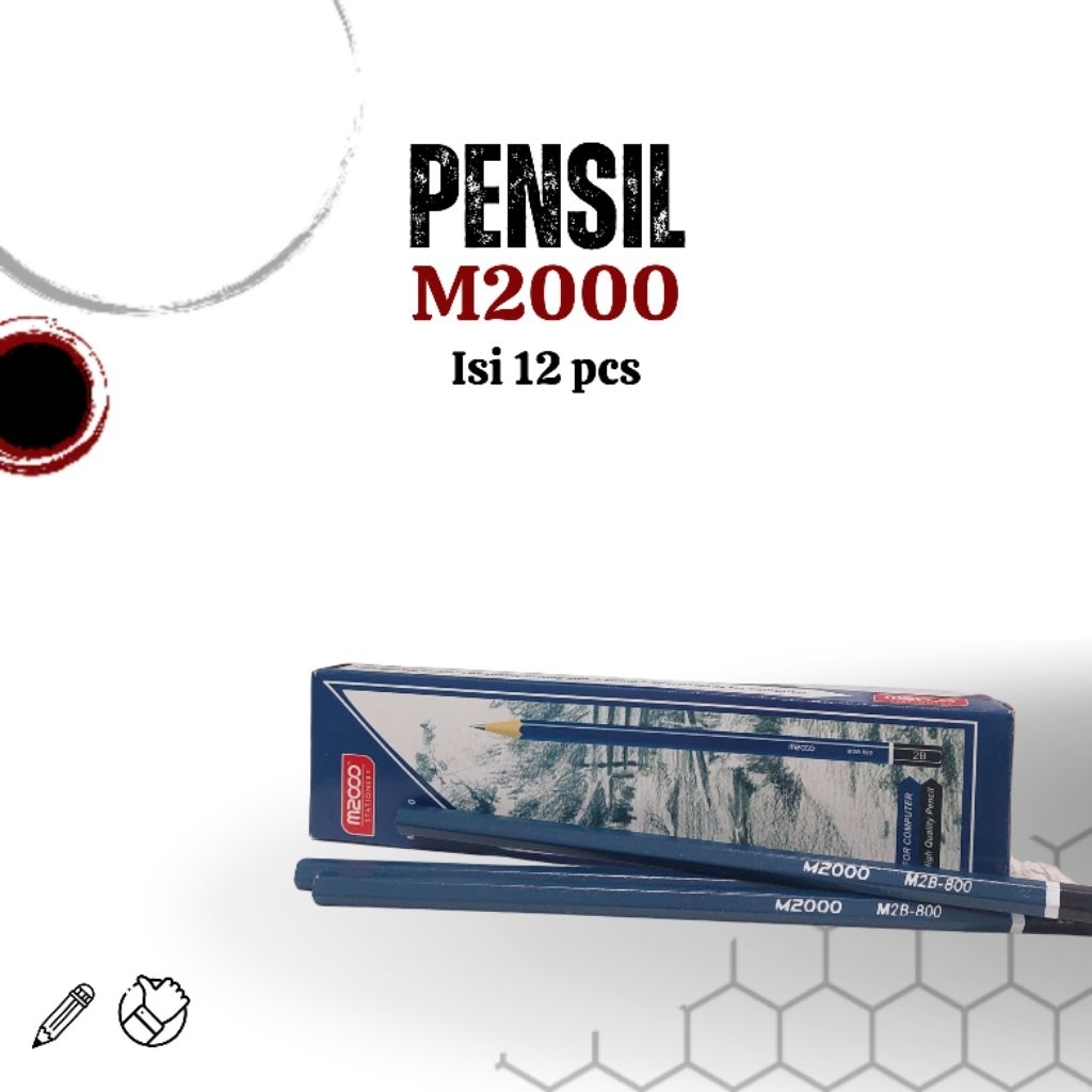 

(1pack= 12 pcs) Pensil M2000 murah - pensil 2b hb