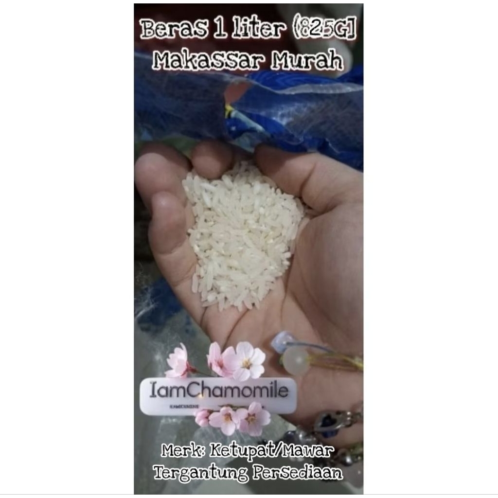 

Beras Pulen 1 liter Merk Ketupat atau Mawar (825G) Makassar Murah