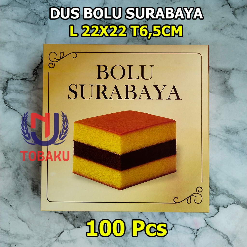 

Dus Bolu Surabaya Ukuran L 22x22 T 6,5CM 100Pcs Laminasi Bawah Bahan Kertas Duplex