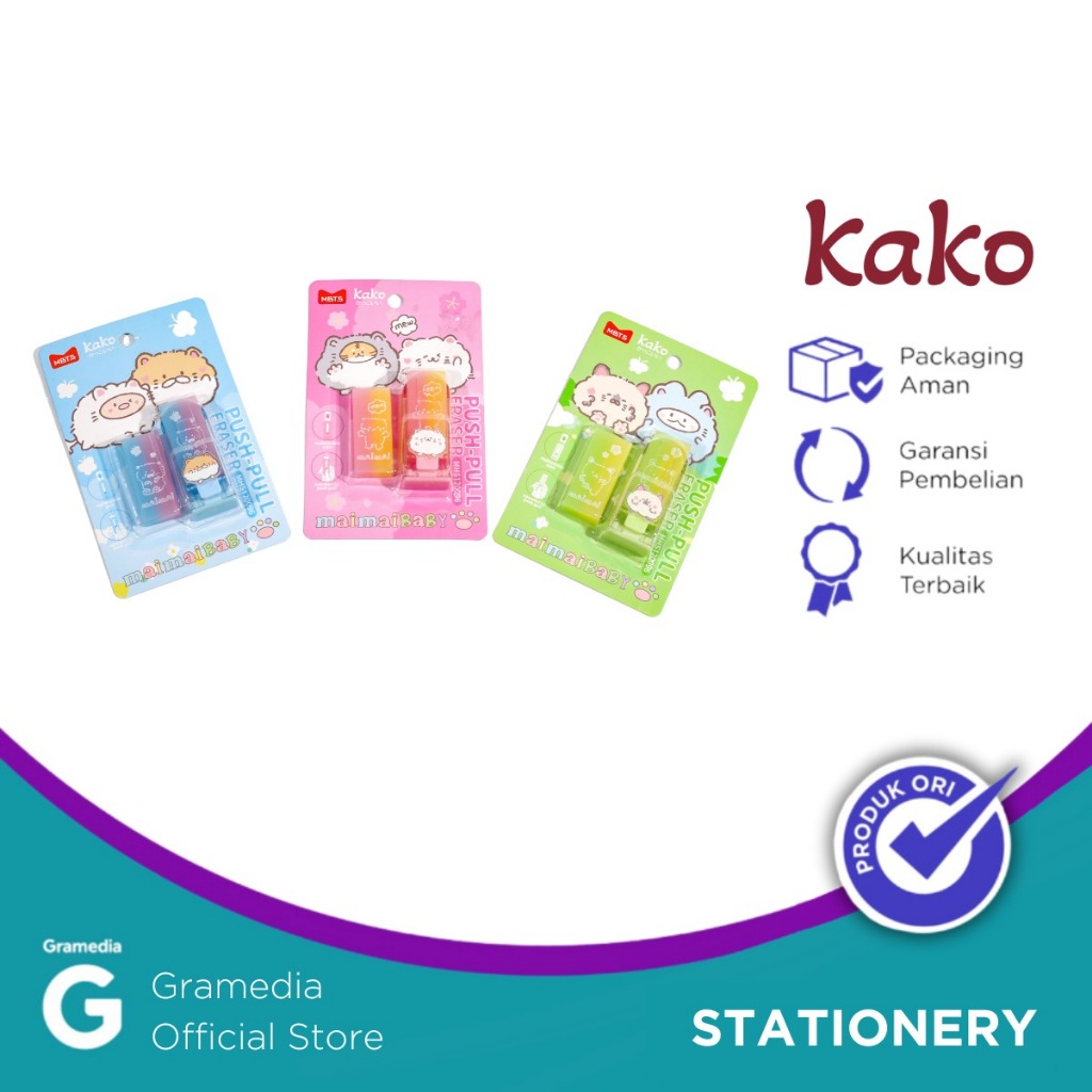 

Gramedia Manado-Penghapus Kako Maimai Baby Push-Pull Eraser /18