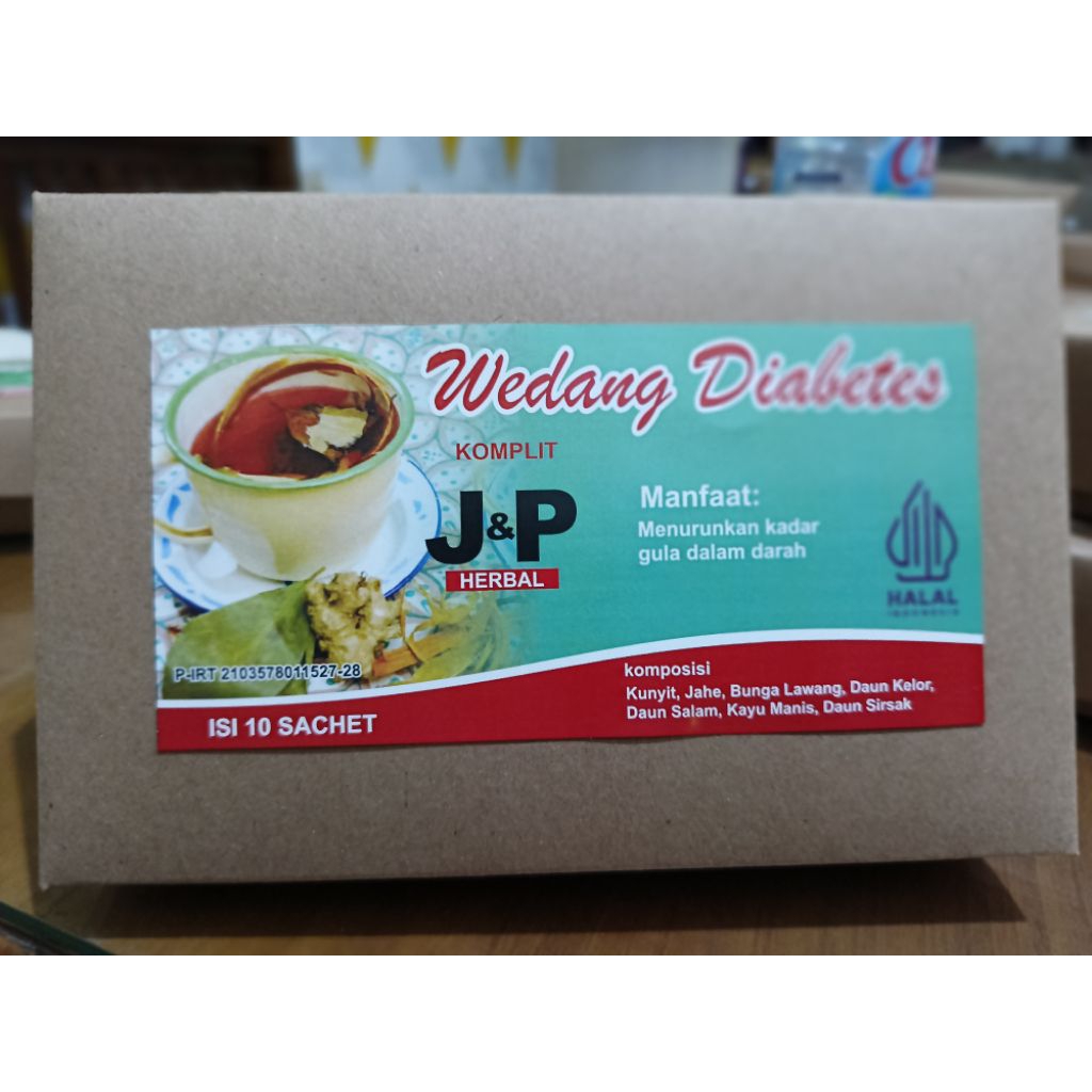 

wedang diabetes J&P herbal premium isi 10 bungkus tinggal seduh