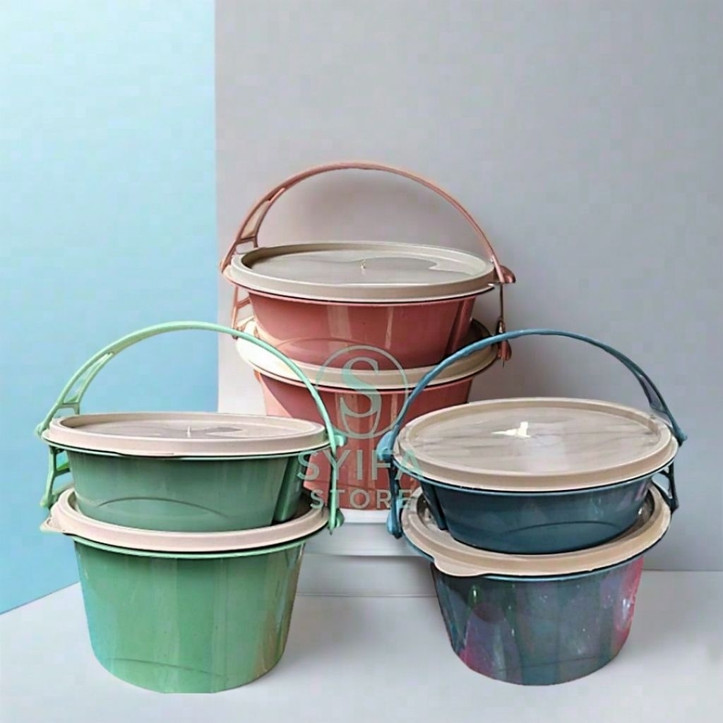 Rantang  Bulat Susun 2 / Rantang Plastik Susun 2 Idola / wadah bekal makanan