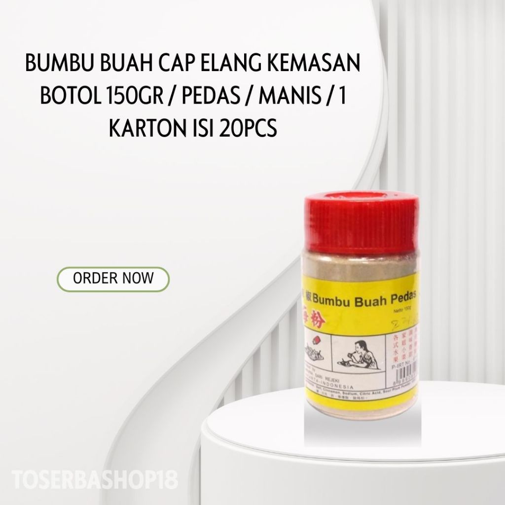 

Bumbu Buah Cap Elang Kemasan Botol 150gr / Pedas / Manis / 1 Karton isi 20pcs