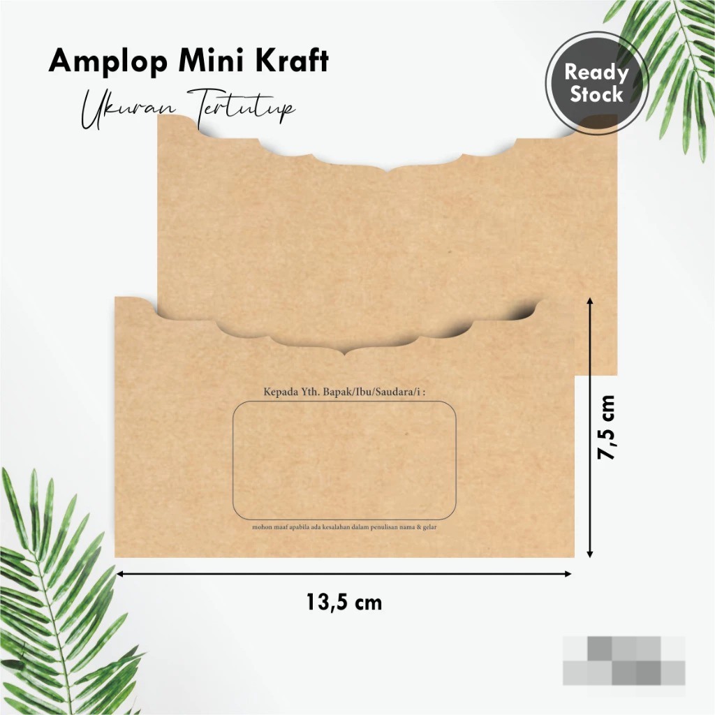 

[100 PCS] AMPLOP MINI UNDANGAN PERNIKAHAN BAHAN KRAFT SIMPLE READY STOCK