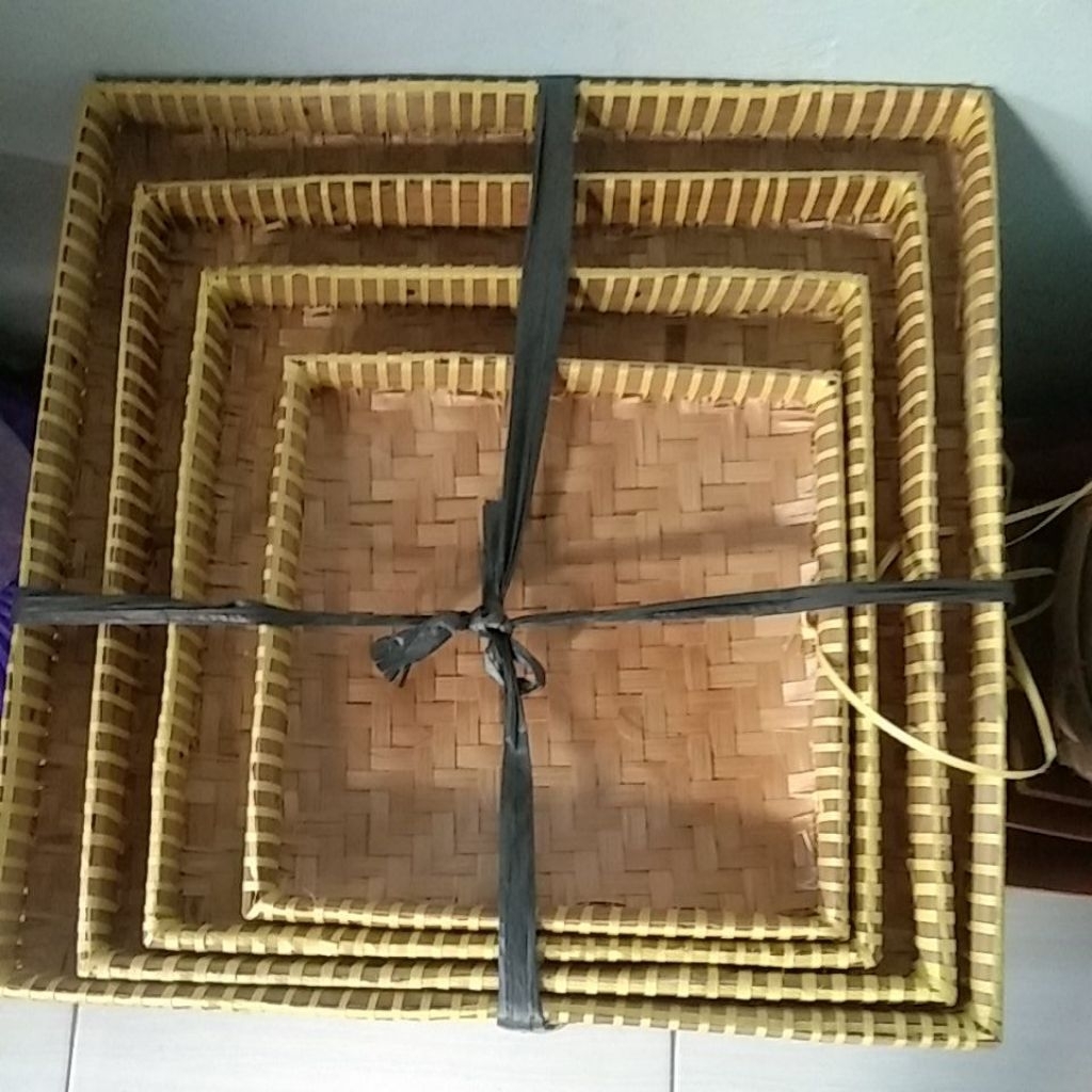 Tampah Tambir Nampan Kotak Tambir Bambu Tampah Bambu Kotak