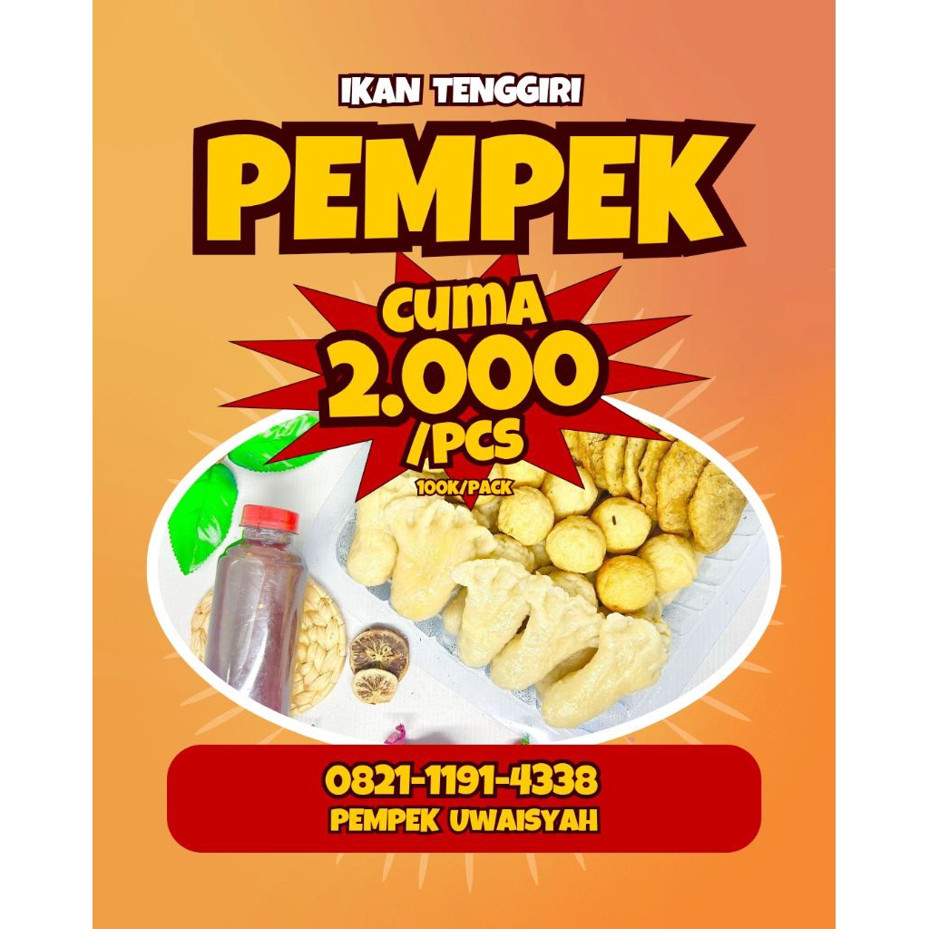 

Pempek Ikan Tenggiri "Campur" (50pcs)
