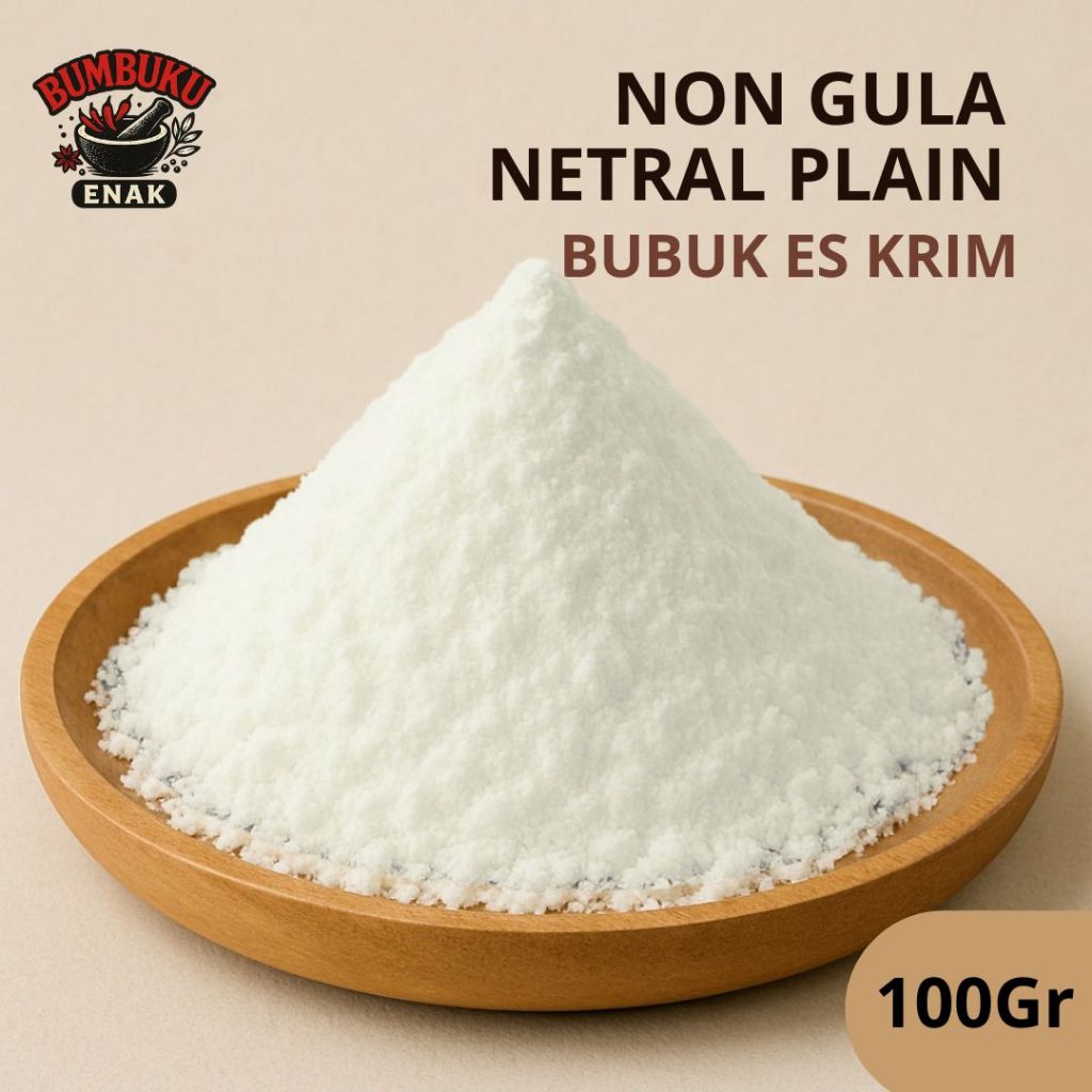 

Bumbu Tabur Plain Non Gula 100gr – Bubuk Es Krim Netral Tanpa Rasa, Cocok untuk Campuran Dessert & Minuman