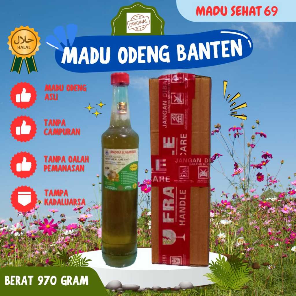 

PROMO: Madu Odeng Banten Madu Hutan Liar Tanpa Campuran Kemasan Botol Marjan (berat 970 gram)