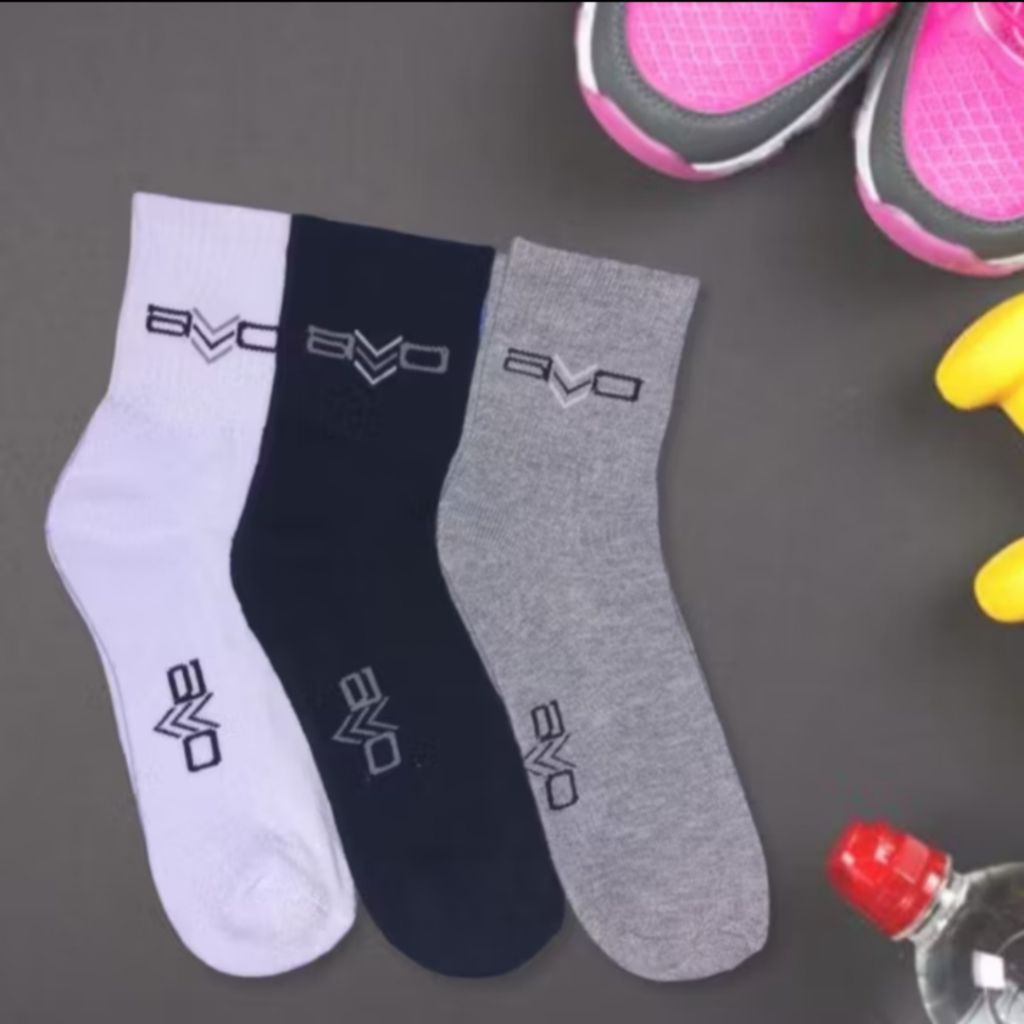 Kaos Kaki Pria wanita sport and daily socks motif keren AVO S-017