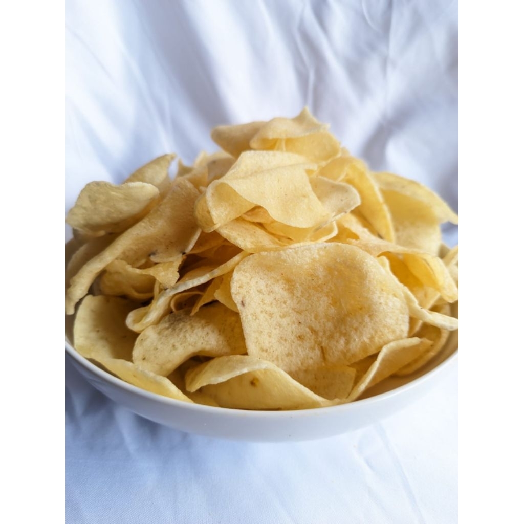 

Keripik Getuk Singkong Original Asin Gurih kemasan 1kg Snack Kiloan