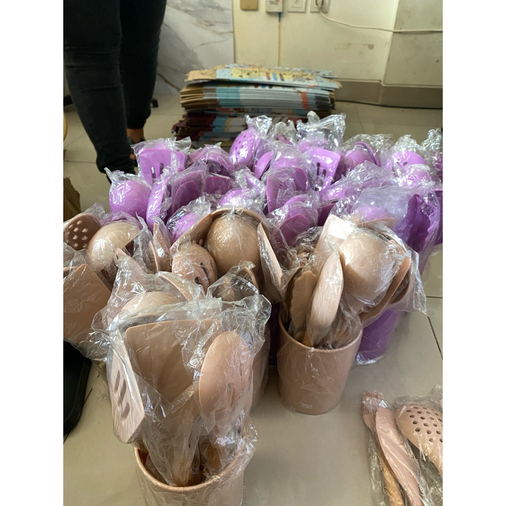 TRITU Utensil Set Sutil Silikon Peralatan Memasak Spatula Silicone