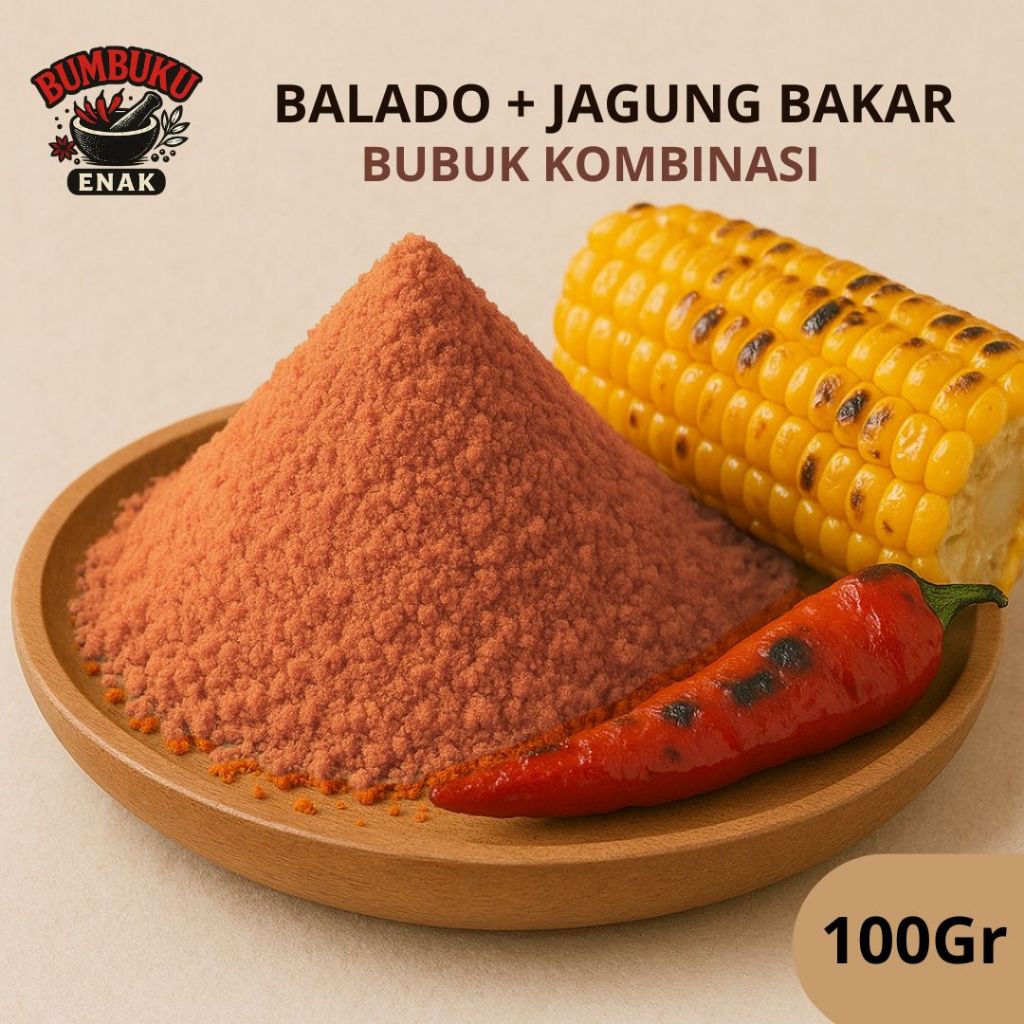 

Bumbu Tabur Non MSG Balado & Jagung Bakar 100gr – Bubuk Kombinasi Pedas Manis untuk Snack & Makanan Ringan