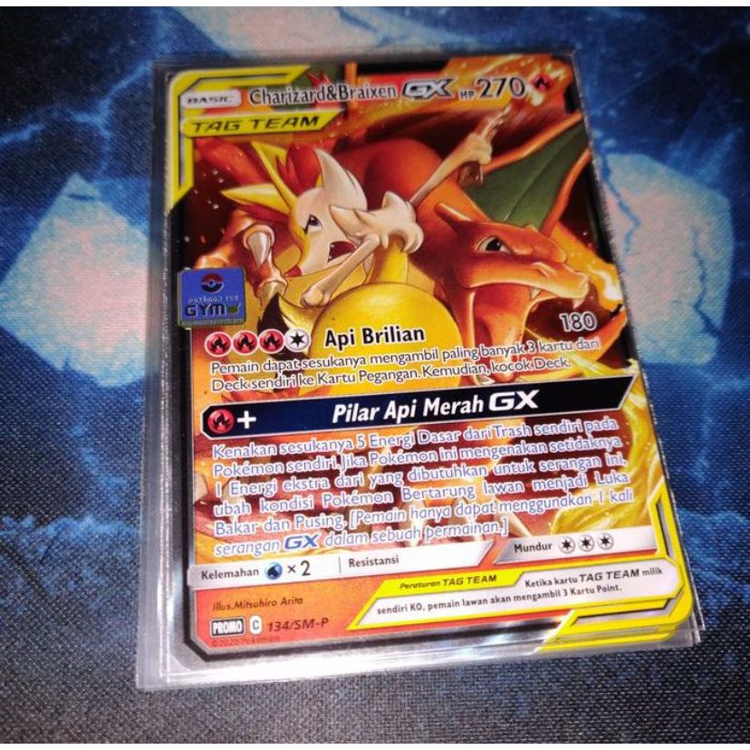 Kartu Pokemon TCG ID Indonesia Charizard Braixen Tag Team GX Gym Promo