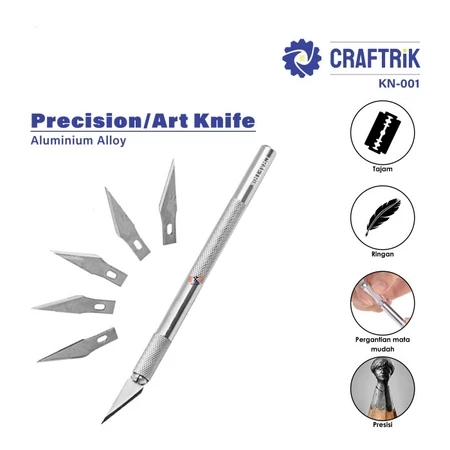 

CRAFTRiK KN-001 Pisau Ic - Art Knife - Pisau Alat Ukir Cutter Crafting