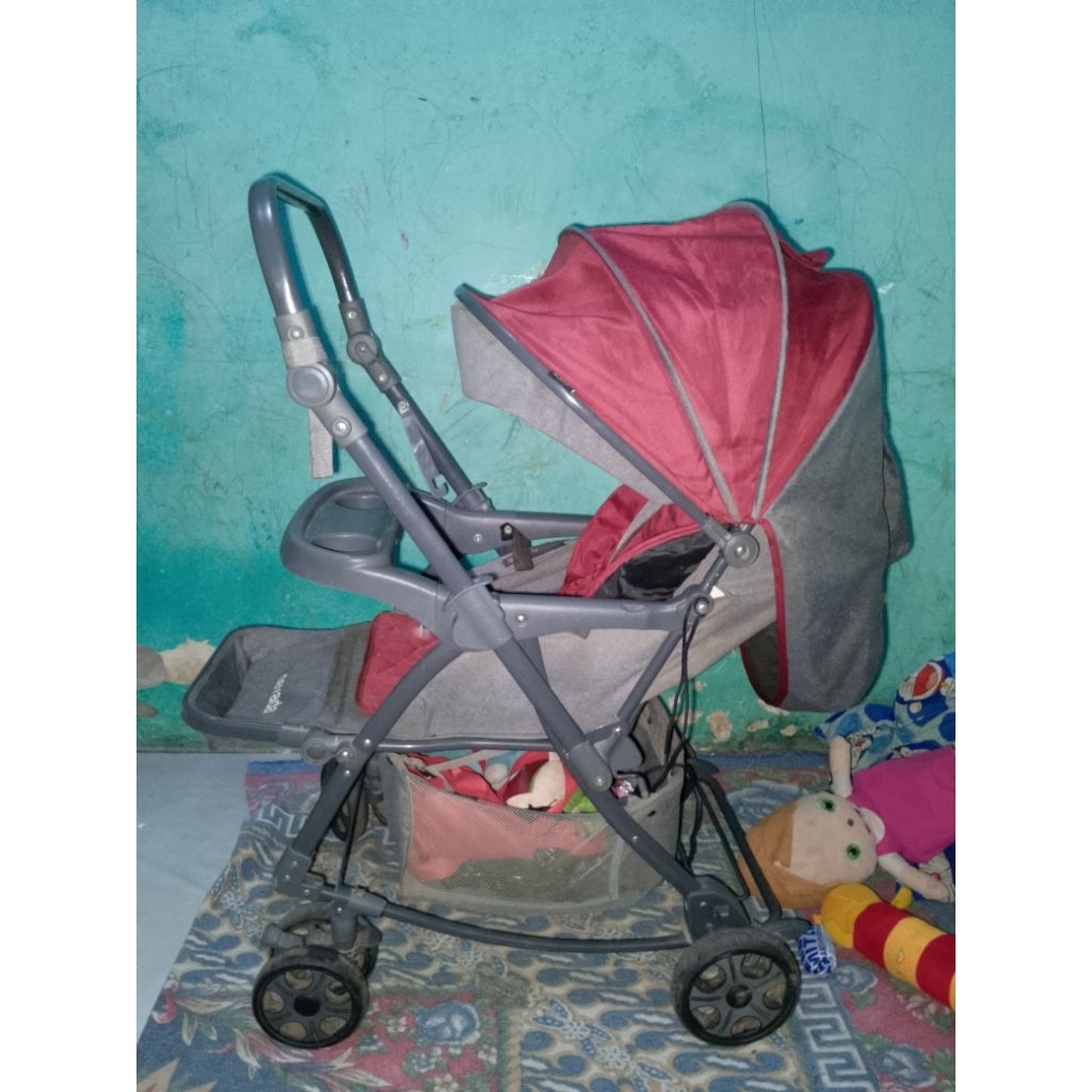 PL Stroller Pliko Nevada merah