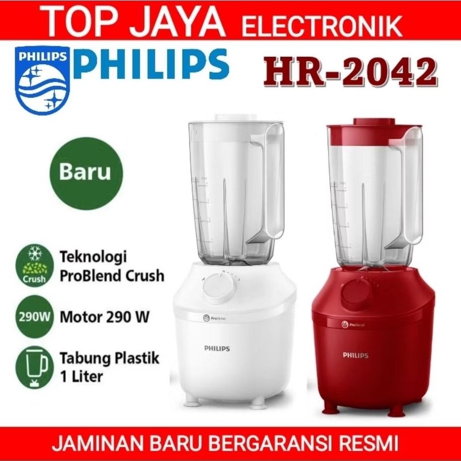 BLENDER PHILIPS PLASTIK 1LITER HR-2042/PHILIPS BLENDER 3000 SERIES HR-2042 NEW SERIES