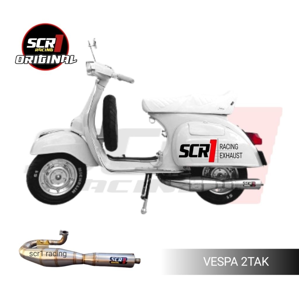 Knalpot vespa buang kiri JL - knalpot vespa ps150  px150  super  Excel sprint