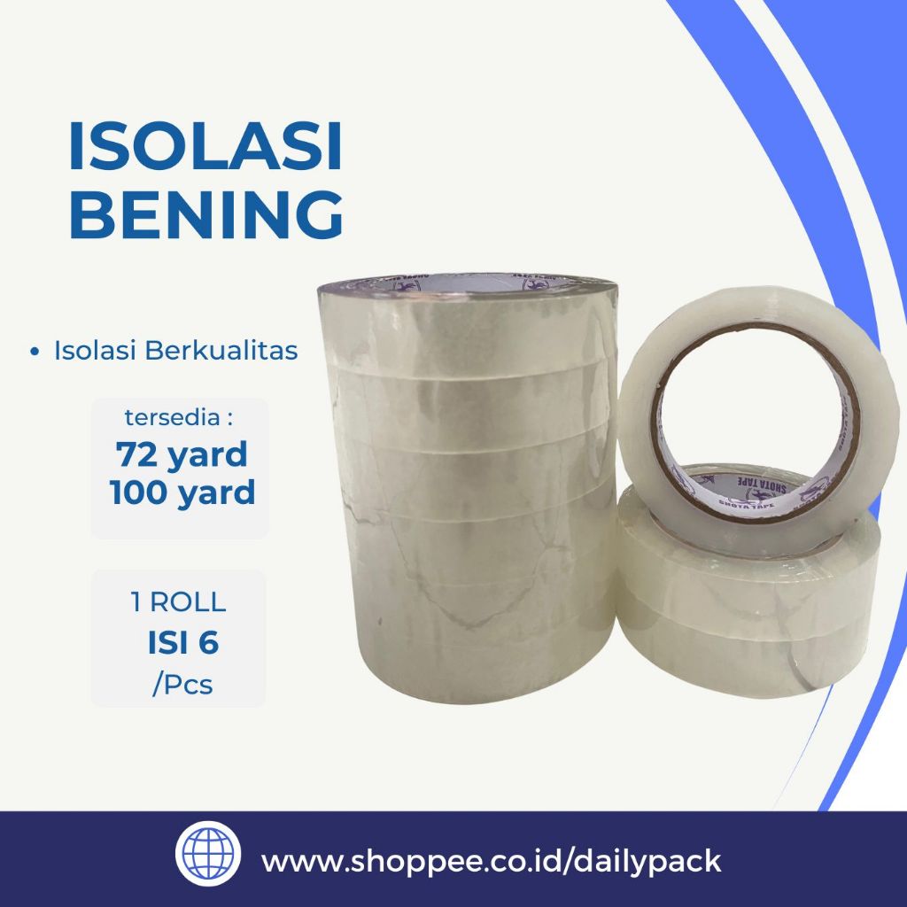 

Isolasi Bening/Clear/Lakban perekat