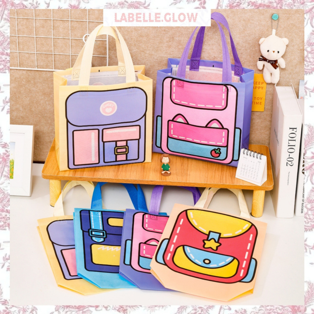 

LB Goodie Bag Tas Belanja Tote Bag Anti Air Tas Ulang Tahun Motif Hampers Bingkisan Souvenir ST26