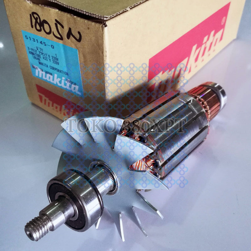Armature Rotor Angker Makita 1805N 1805 N Planer Serut Ketam Kayu Besar Original 513145-0 Asli Japan
