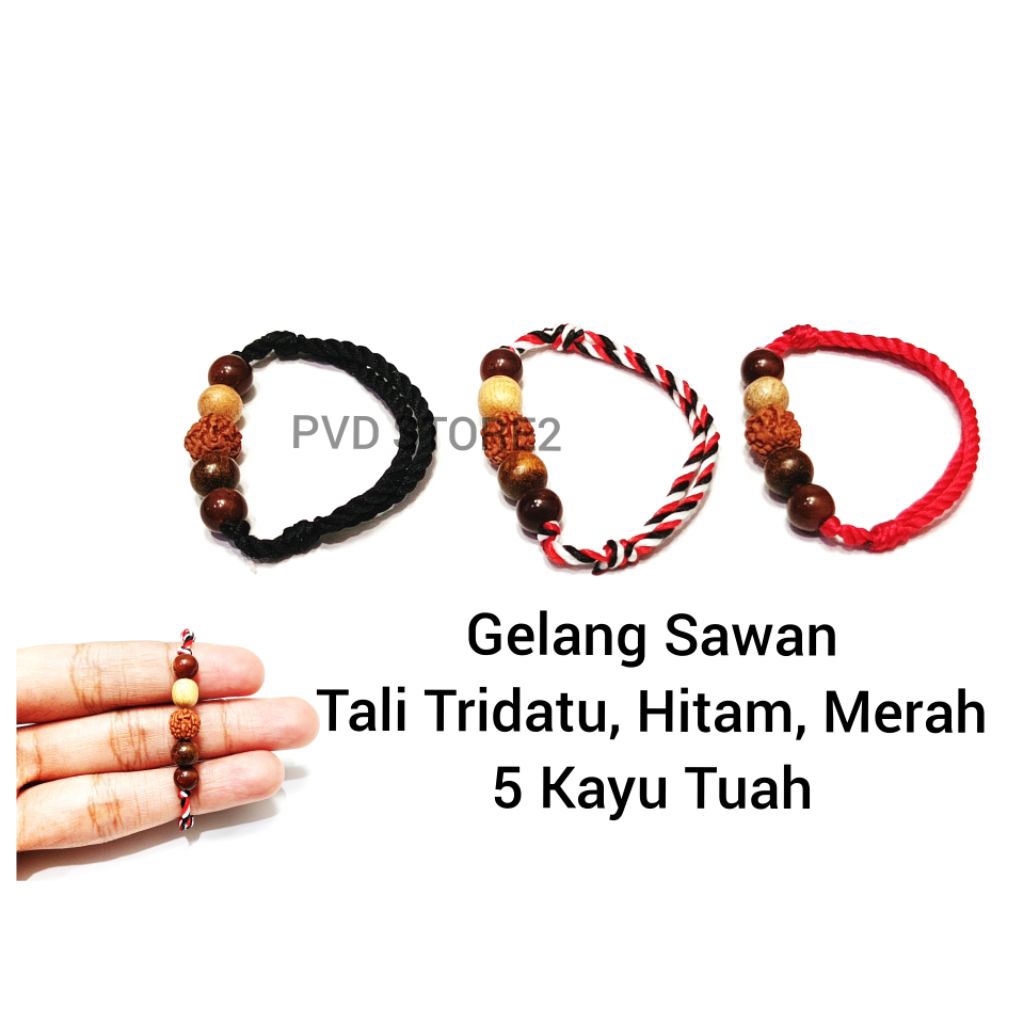 Aksesoris Gelang Sawan Bayi Anak Dewasa Telon Kayu Genitri Rudraksa Kemuning Hitam Timoho Kaokah Kok