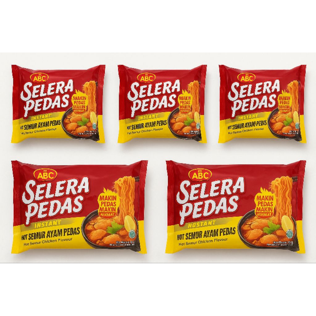 

Paket Isi 5 Mi ABC Selera Pedas Semur Ayam 70g - Mie Instan Pedas Nikmat & Hemat