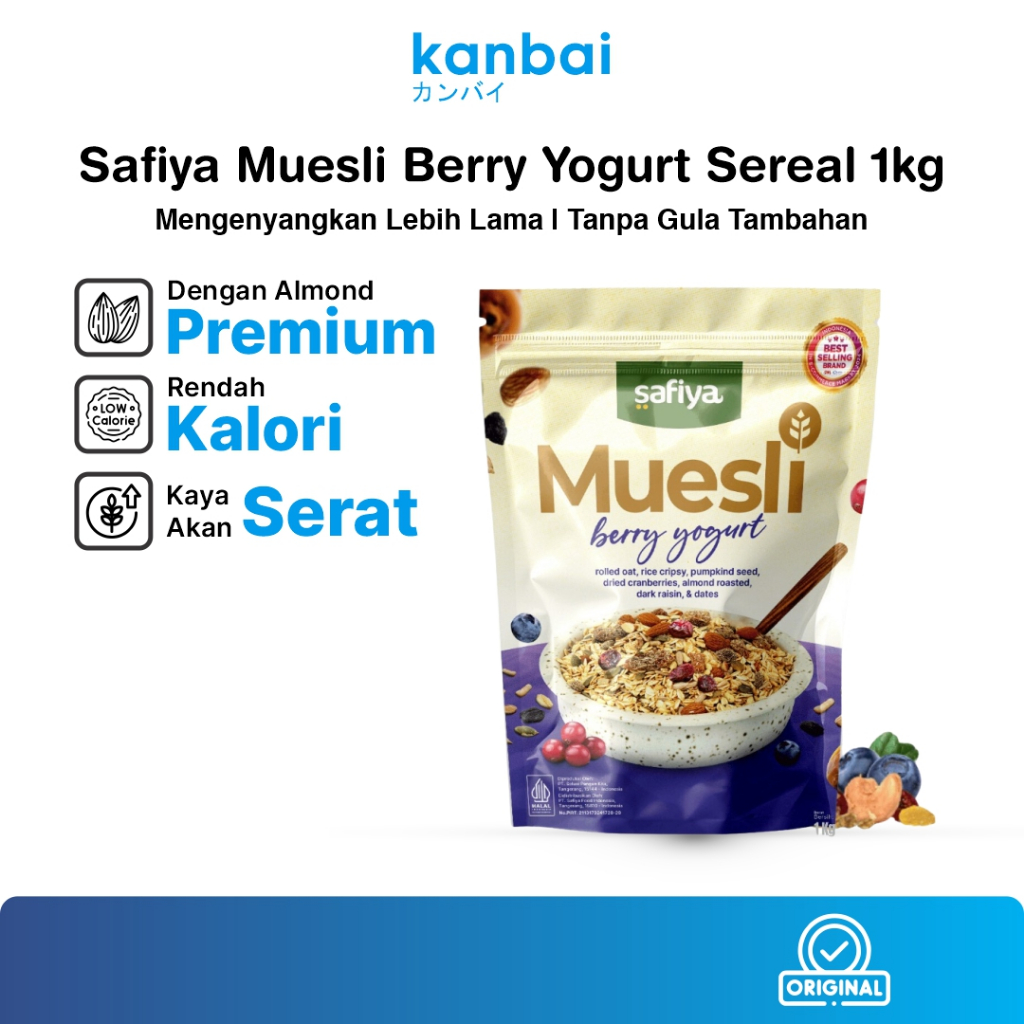 

Sereal Muesli Berry Yogurt Oatmeal Almond - Sehat Premium