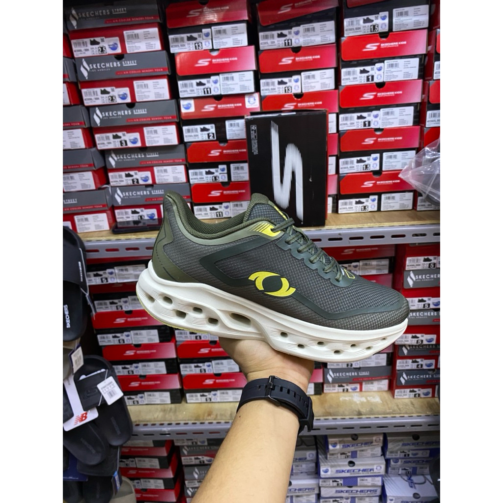 Sepatu lari pria astec original/ Astec mecha mens running shoes- army green