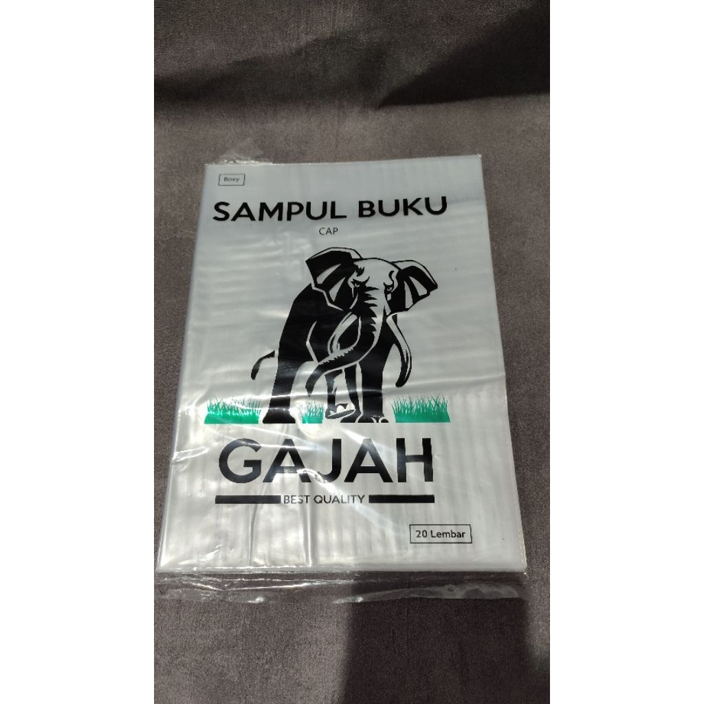 

sampul plastik boxy gajah (isi 20), sampul buku tulis big boss, sampul plastik big boss, sampul plastik campus (isi 20 lembar)