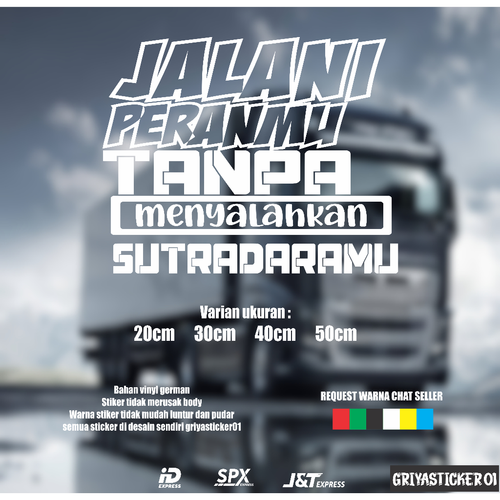 stiker truk cutting stiker truk promo termurah/stiker kaca/stiker mbois/ tulisan truk dan mobil