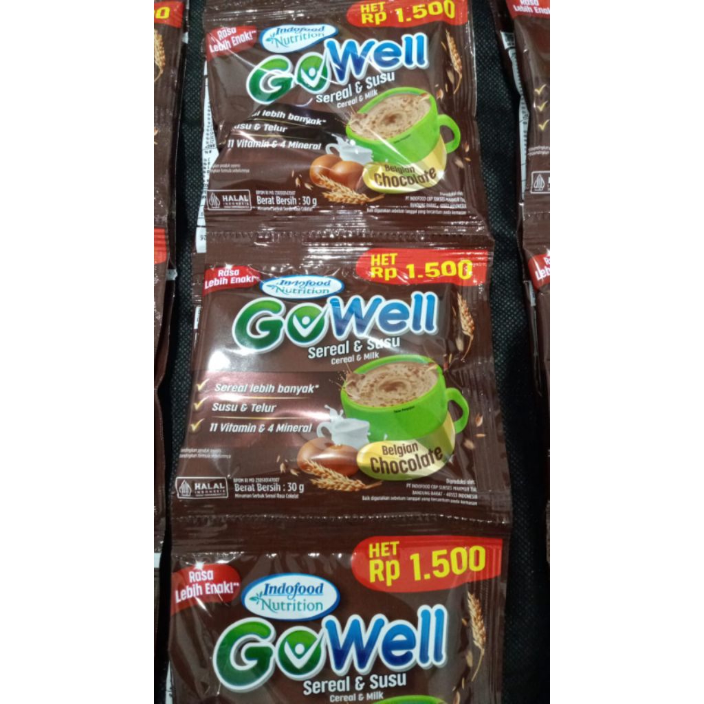 

gowell sereal Belgian chocolate 10sachets @29g