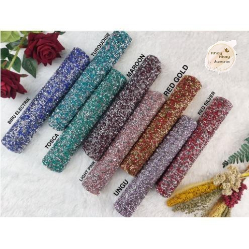 Payet Tikar Gosok | Payet Diamond Kristal Gosok 22 cm × 40 cm