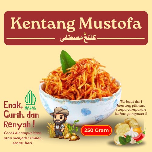 

Kentang Mustofa 250 GRAM Pedas Manis Balado Lauk Anak Kos Termurah I keripik kentang I cemilan
