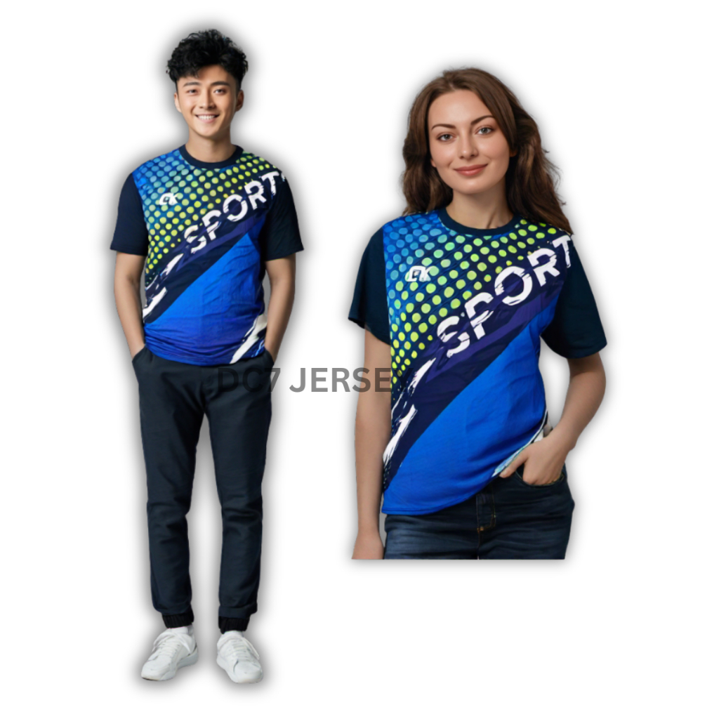 Setelan Baju dan Celana Baju Badminton Kaos Bulutangkis Full Print Dewasa Size M L XL