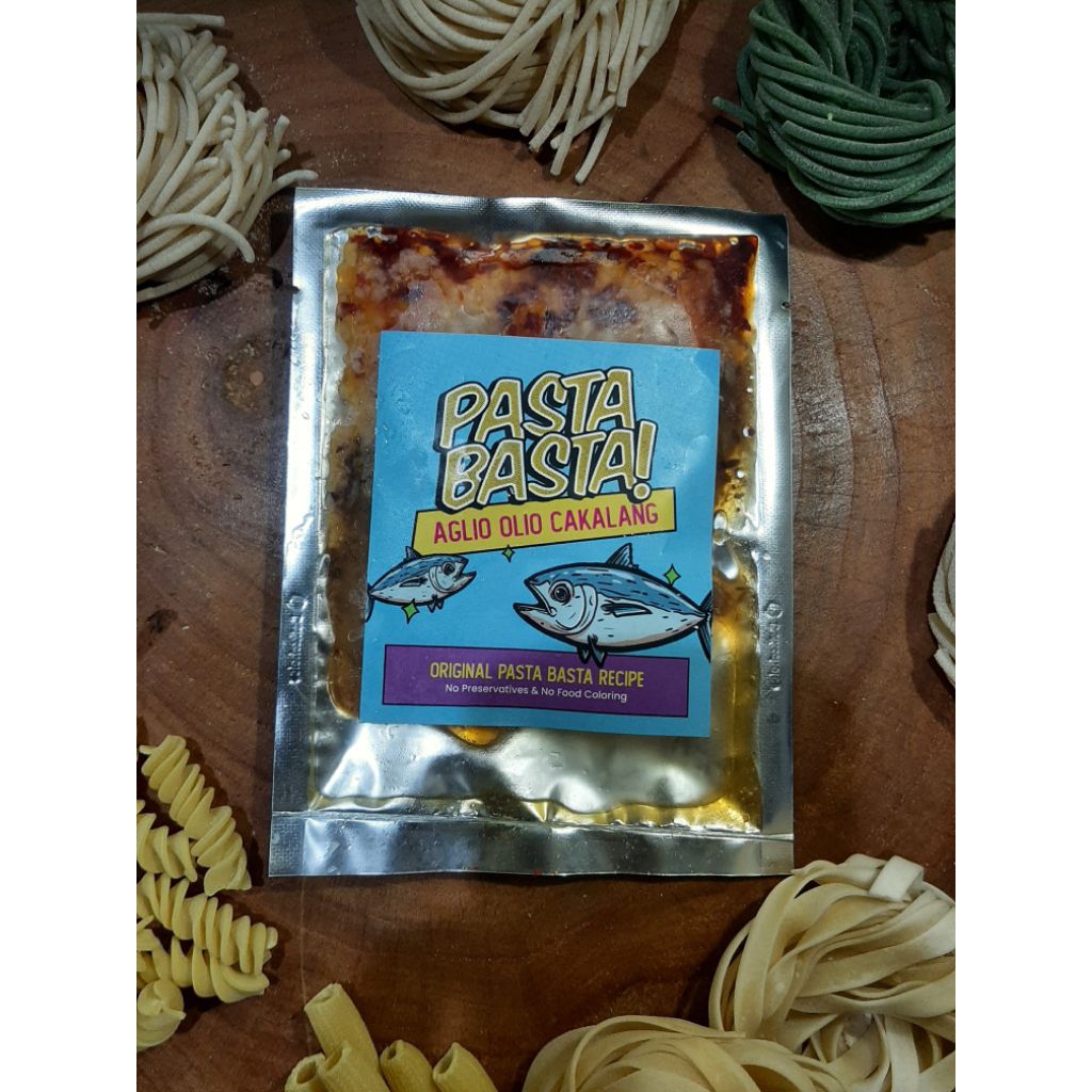 

SAUCE AGLIO OLIO CAKALANG DAN PASTA (PACKAGE)