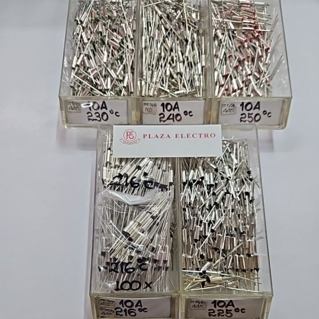 TERMOFUSE THERMOFUSE 216 / 225 / 230 / 240 / 250 °C 250V 10A BIMETAL THERMAL FUSE