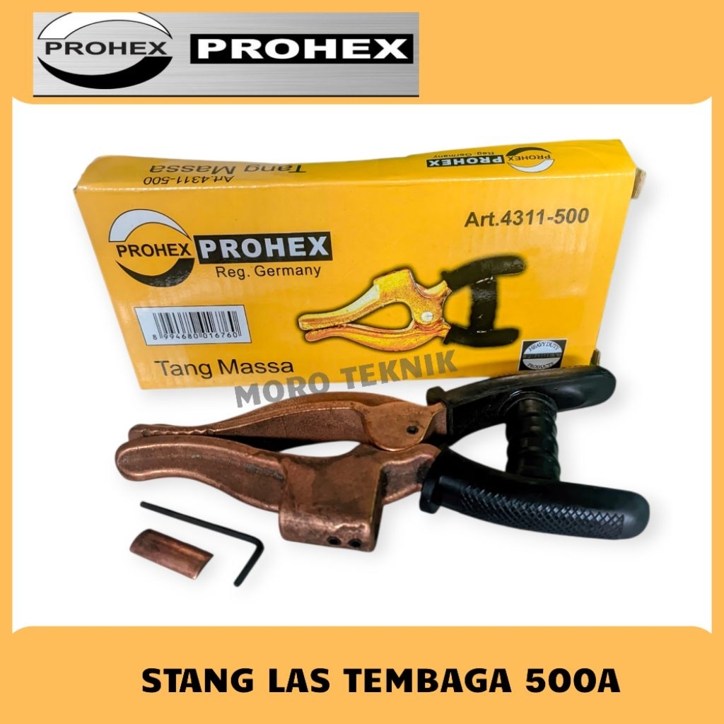 STANG MASSA ATAU TANG MASSA LAS 500A TEMBAGA PROHEX ORIGINAL