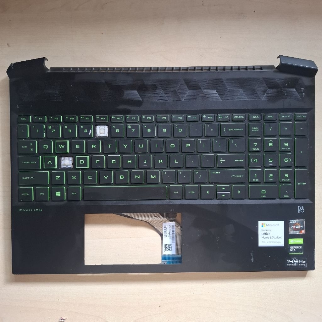 Casing/frame Keyboard Palmrest HP Pavilion 15-EC2000NQ Gaming green