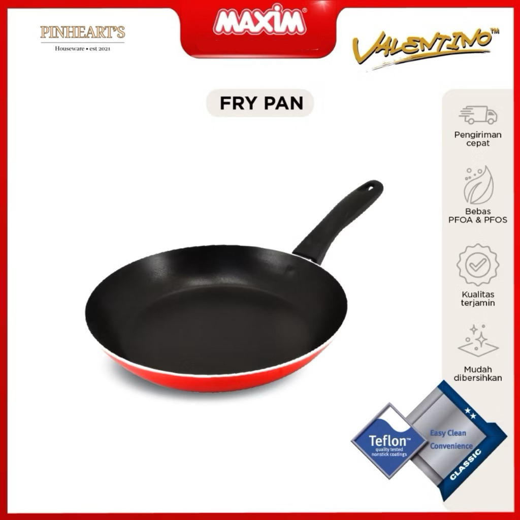 FRYING PAN FRY PAN LAPIS TEFLON NON STICK ANTI LENGKET TEBAL TANPA TUTUP | PAN TELUR MAXIM TEPLON AN